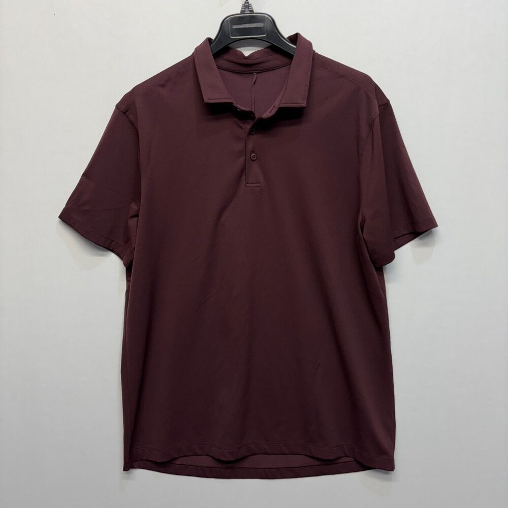 Lululemon Men Evolution Short Sleeve Polo Shirt Size XL X-Large C072 -8